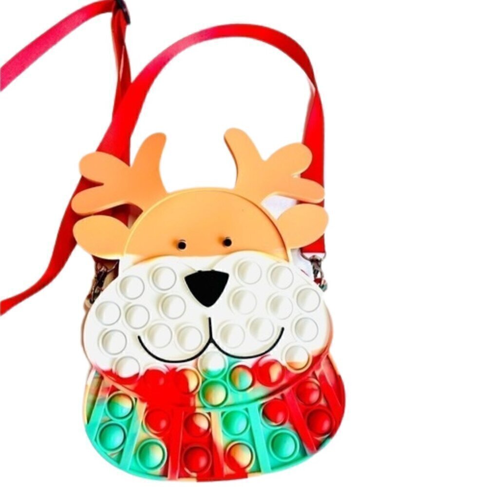 Reindeer Fidget Toy Shoulder Bag Push Bubble Fidget Purse Stress Relief Toy NWOT